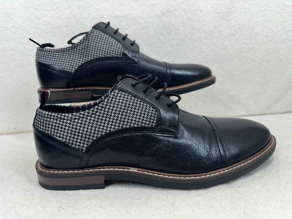 Ben Sherman Brent Men's Cap Toe Oxford Shoes Houdstooth Print Size 10.5 NWOT